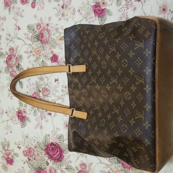 Louis Vuitton Monogram Cabas Mezzo shoulder bag authentic vintage parse - Picture 13 of 14